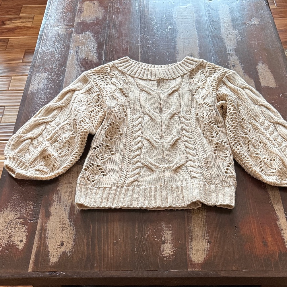 Kori Cream Cable Knit Sweater